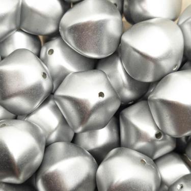 Imagem de Miçanga Passante Balão Plástico Prata 21mm 30pçs 120g Artesanato - Mac
