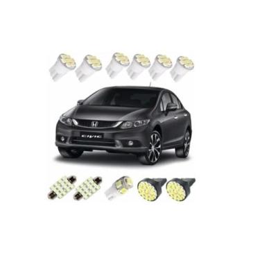 Imagem de Kit Lampadas Led New Civic 2014 2015 2016 Pingo Ré Teto - Blue Lion