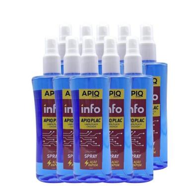 Imagem de Spray Solução Para Limpeza De Placa Oxidada Apiq Info Plac 300ml Kit C