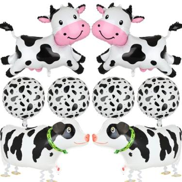 Imagem de Balões de animais de fazenda, balão de vaca, balões de animais de caminhada, chá de bebê, menino, menina, celeiro, tema de animais de fazenda, 1º 2º aniversário, decoração de festa tema vaqueira