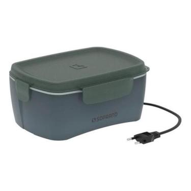 Imagem de Marmita Térmica Elétrica Tekcor 1,2 Litros Bivolt Cinza - Soprano