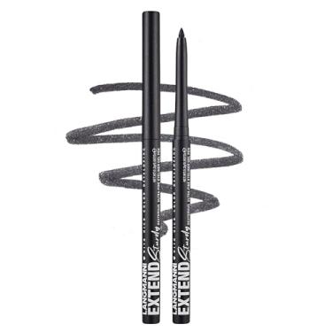 Imagem de Erinde Lápis delineador de olhos preto estrelado à prova d'água, delineador de olhos creme retrátil, de longa duração, ultra-suave, à prova de manchas, vegano e livre de crueldade, 12 preto estrelado