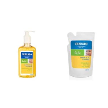 Imagem de Granado Sabonete Líquido Glicerinado Bebê, 250 ml + Granado Sabonete Líquido Bebê Tradicional Refil - 250ml