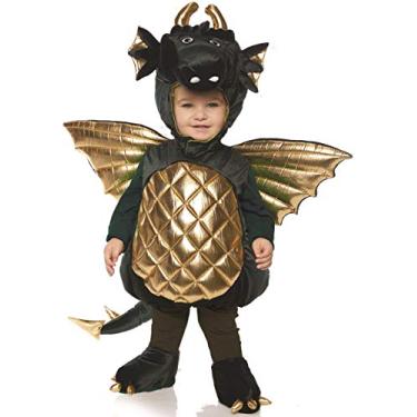 Imagem de Fantasia infantil para bebês com barriga de dragão, Verde, Large (2T-4T)