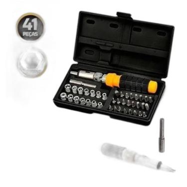 Imagem de Kit Chaves Jogo Catraca Reversível Soquetes 40 Peças Maleta