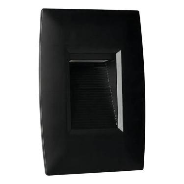 Imagem de 2X Balizador Led Externo 2W Preto Embutir Caixa 4X2 3000K Co