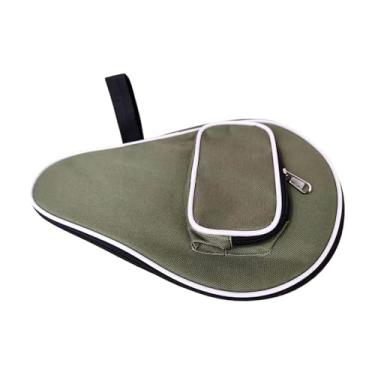 Imagem de IEUDNS Estojo para raquete de pingue-pongue, bolsa protetora multifuncional em formato de cabaça, capa para raquete de tênis de mesa para jogos e viagens, Verde