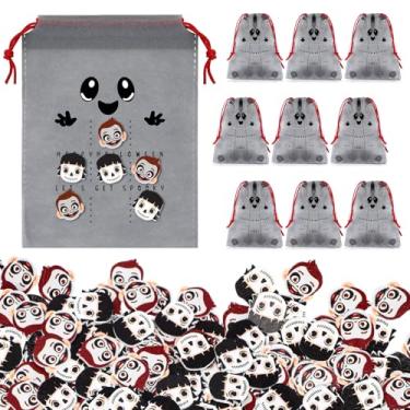 Imagem de 36 Sets Halloween Tic Tac Toe Party Favors Nightmare Games for Kids 360 Spooky Boys Girls Game Pieces 36 Drawstring Goodie Bags for Fall Class Party Classroom Prizes
