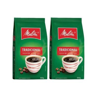Imagem de Kit 2 Café Melitta Tradicional Torrado e Moído em Pó 500g