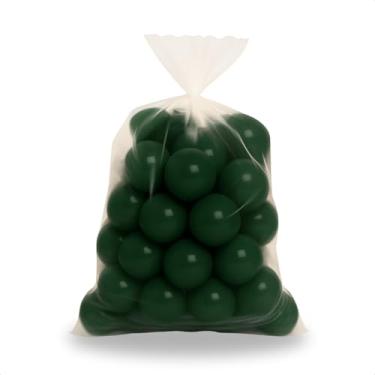 Imagem de Kit Com 50 Unidades De Bolinha Para Piscina De Crianças Não Amassam Bolas Divertida Cor Vibrante (Verde Escuro)