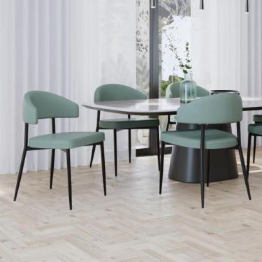 Imagem de Conjunto 4 Cadeiras de Jantar Bless Revestimento Sintético Est.Preta -