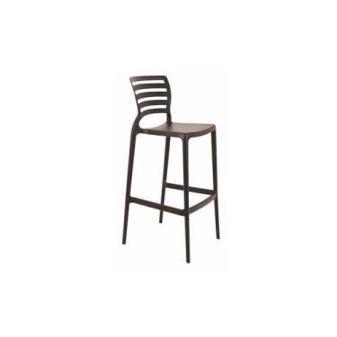 Imagem de Cadeira Tramontina Sofia Alta Bar em Polipropileno e Fibra de Vidro Marrom