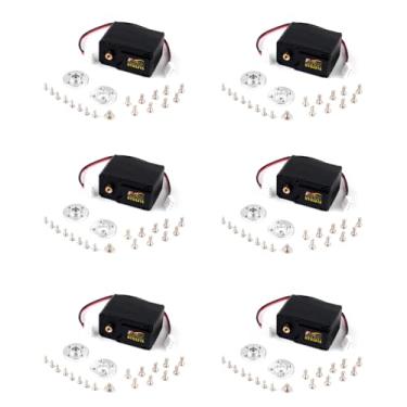 Imagem de RCmall Feetech STS3215 Digital Servo Motor, High-Torque 19KG, 7.4V Dual Axis TTL Serial Bus Control, 360° Magnetic Encoder, Feedback Function, Black, 6-Pack