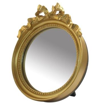 Imagem de Piutouyar Espelho de parede dourado, espelho vintage, espelhos decorativos antigos para quarto, decoração de sala de estar