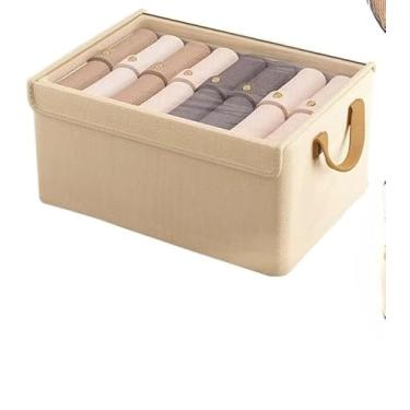 Imagem de Caixa Organizadora Dobrável Multiuso Com Tampa Feita em TNT Resistente E Ecológico(KIT 1UN【Cáqui】)