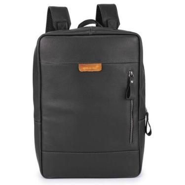 Imagem de Mochila Masculina Executiva Slim Couro Legítimo Para notebook - ELLO G