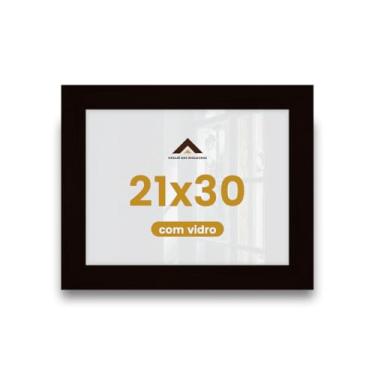 Imagem de Moldura A4 21x30 para Certificado Diploma Documento com Borda Larga Destaque (Tabaco)