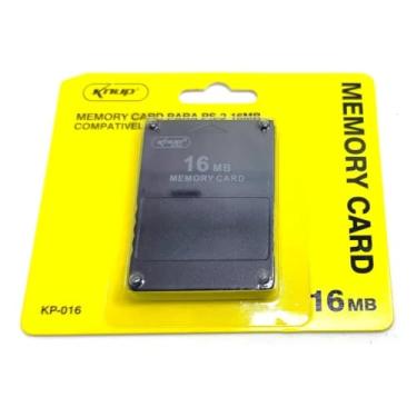 Imagem de KNUP KP-016 Cartão de Memória 16MB Compatível para PlayStation 2, Preto, Armazenamento de Jogos, Modelo PS2