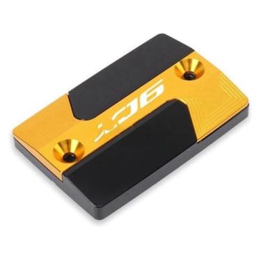 Imagem de Tampa de tanque de óleo CNC para reservatório de freio dianteiro para motocicleta compatível com Y&AMAHA XJ6 XJ6F XJ6N DIVERSION 2009-2014 (ouro)