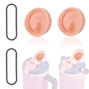 Imagem de Conjunto de Tampas e Vedantes de Silicone Antivazamento, 2 Tampas e 2 Vedantes para Owala FreeSip Sway 30oz 40oz Acessórios Confiáveis Garrafa Esportiva(Rosa)
