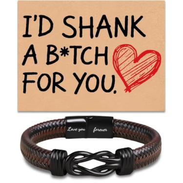 Imagem de Pulseira masculina The Knot of Love, presentes de aniversário exclusivos para homens, marido, namorado, filho, neto, para aniversário, Natal, dia dos namorados, dia dos pais... The Love Between Us