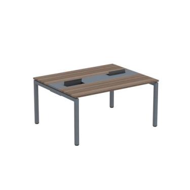 Imagem de Estação de Trabalho Mesa Plataforma Escritório Dupla para 2 Pessoas co