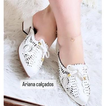 Imagem de Mule Cadarço Elegante Confortável e Estiloso - Ariana Calçados, Bege, 