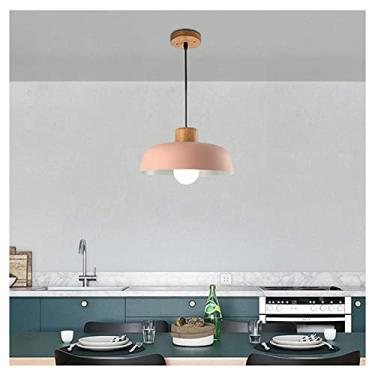 Imagem de Lustre nórdico pós-moderno de cabeça única LED, personalidade criativa, casa, loft, entrada, corredor, café, loja, shopping, luz rosa E27, luzes pendentes (branco)