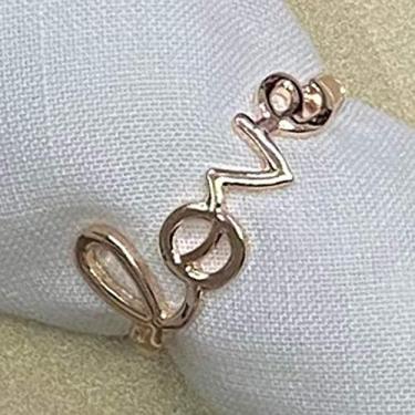 Imagem de Argola de Guardanapo Love Metal Cobre Rafimex - Jogo com 4 Peças, PG9023