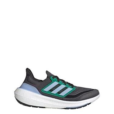 Imagem de adidas Tênis de corrida masculino Ultraboost Light, Carbono/Blue Dawn/Court Green, 51