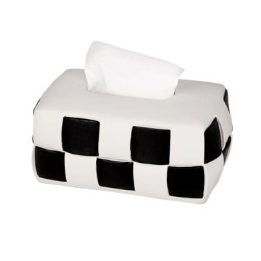 Imagem de Porta-lenços de papel cerâmico, quadrado, casa, sala de estar, mesa de trabalho, tabuleiro de xadrez, organizador de caixa de lenços