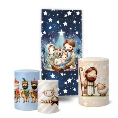 Imagem de Trio Capas Cilindro + Painel Lateral Romano Natal (K5NAT0065)