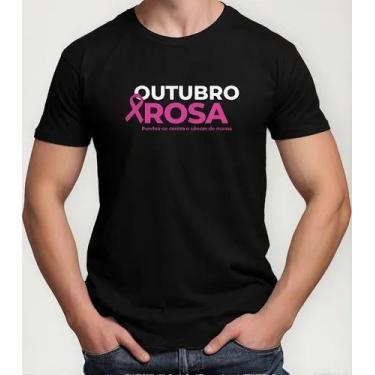 Imagem de Camisa Camiseta Adulto Masculina Feminina Algodão Outubro Rosa Prevenç