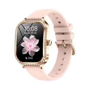 Imagem de Relógio Inteligente Ultra Fino Para Mulheres Com Diamantes, Monitor De