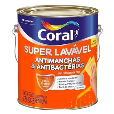 Imagem de Tinta Acrílica Coral Super Lavável 3,2L Cores Especiais, Bronze Lenda