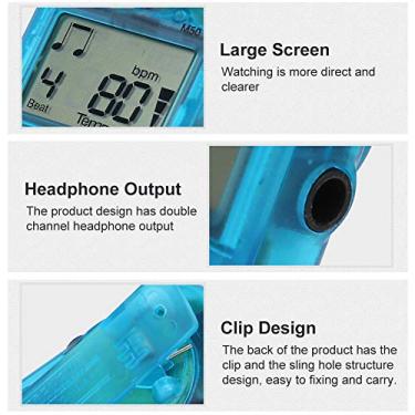 Imagem de Domary Mini Digital Beat Tap M50 Tempo Metrônomo - Ferramenta de Música Profissional Compacta para Músicos (Azul)