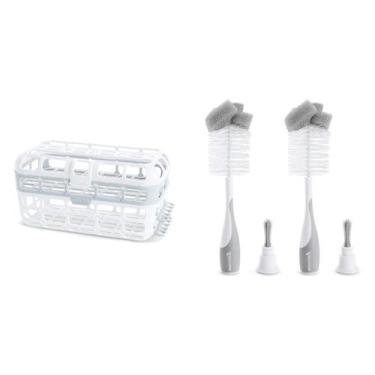 Imagem de Cesta de lava-louças Munchkin cinza de alta capacidade, 1 pacote com 2