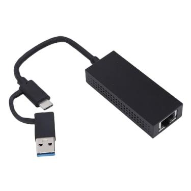 Imagem de Serounder Adaptador Usb C para Ethernet, 2.5 Gbps 2 Em 1 Usb Tipo C Porta Dupla para Rj45 Conversor de Rede Externa Com Fio Caixa de Alumínio para Laptop