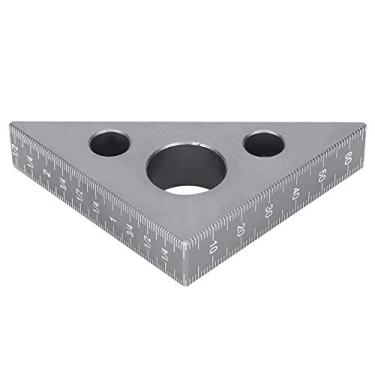 Imagem de Régua Triangular, Liga de Alumínio, Medidor de ângulo Reto Fosco de 45/90 Graus, Ferramenta para Trabalhar Madeira, Escala Precisa, Operação Simples para Melhor Desempenho,