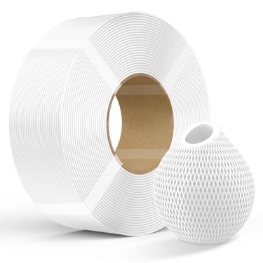 Imagem de Creality Refil de filamento PETG Filamento de impressora 3D, 1 kg 1,75 mm (1,0 kg) Refilamento para carretel reutilizável de laboratório bambu, precisão dimensional ± 0,03 mm, PETG branco