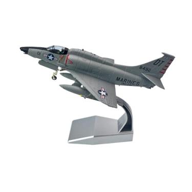 Imagem de KiBcsLic Avião de brinquedo em escala 1/72, modelo de avião de simulação em liga metálica, realista para decoração de mesa e prateleira de quarto