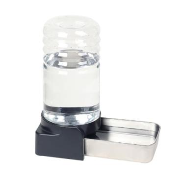 Imagem de PAKEWAY Bebedouro automático para animais de estimação de aço inoxidável, tigela de água gravitacional, dispensador de grande capacidade para gatos e cães pequenos a médios