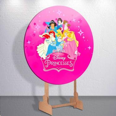 Imagem de Capas Painel Festa Infantil Menina Princesas Painel Redondo Grande ou 