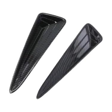 Imagem de Grade de carro Farol traseiro Sobrancelha compatível com C-HR 2017 Telhado traseiro asa porta tigela alça guarnição tira de carbono aparência decoração (luz de neblina frontal sobrancelha 2)