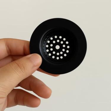 Imagem de Kit 2 Ralos de Pia 5,5cm Inox Black Premium Para Banheiros ou Área de Serviço Segura Sujeiras Não Enferruja Higiênico Previne Entupimentos em Pias Fácil Limpeza Design Moderno, Elegante Durável