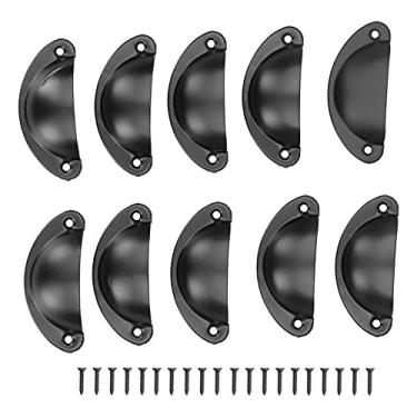 Imagem de Cryfokt Alças de Armário de Ferro, Alça de Gaveta Em Forma de Concha Vintage, Ideal para Estantes, Armários, Suprimentos para Casa