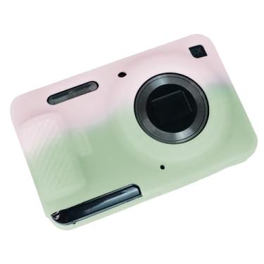Imagem de Easy Hood Capa de câmera para Kodak PIXPRO FZ55, capa de silicone macio antiarranhões Slim Fit FZ55 DSLR Capa protetora para viagem, pele corporal, rosa, verde