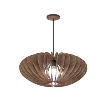 Imagem de Luminária pendente mdf Luna- Madalli, Nogal