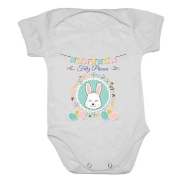 Imagem de Body de Bebê Feliz Páscoa - Vem Bebê, Pascoa03b, P - Manga Longa