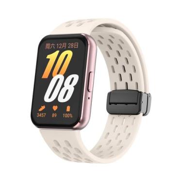 Imagem de Pulseira Magnética de Silicone para Samsung Galaxy Fit 3 - Substituiçã
